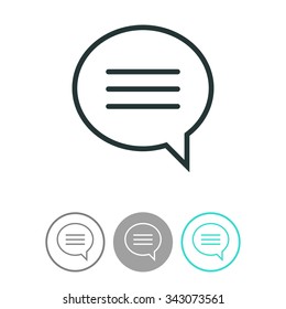 Speech Bubble Vector Icon.