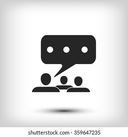 speech bubble vector icon