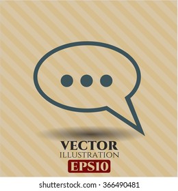 Speech bubble vector icon