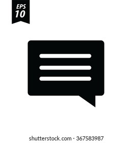 Speech bubble, vector icon