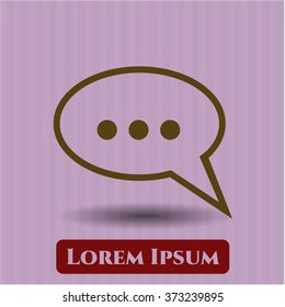 Speech bubble vector icon