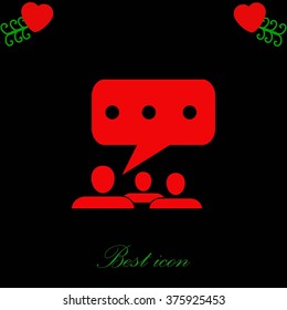 speech bubble vector icon