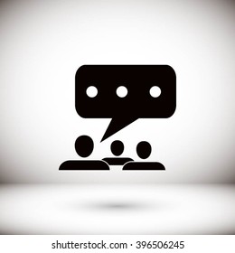 speech bubble vector icon