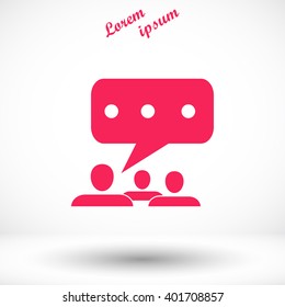 speech bubble vector icon