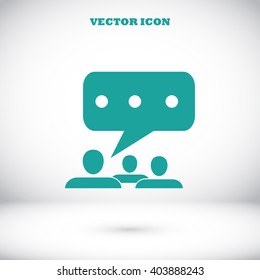 speech bubble vector icon