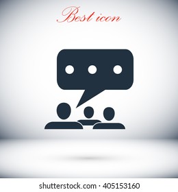 speech bubble vector icon
