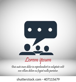 speech bubble vector icon