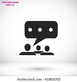 speech bubble vector icon