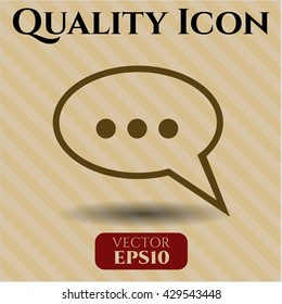 Speech bubble vector icon