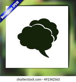 Speech bubble vector icon