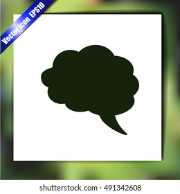 Speech bubble vector icon