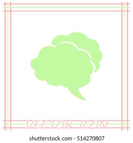 Speech bubble vector icon