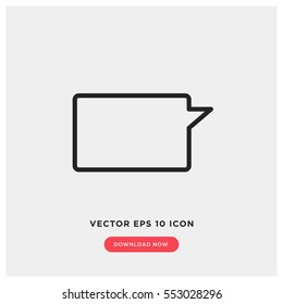 Speech bubble vector icon
