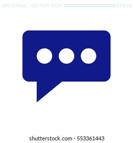 Speech bubble vector icon.