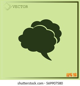 Speech bubble vector icon