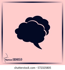 Speech bubble vector icon