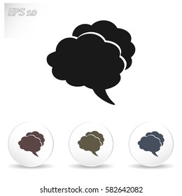 Speech bubble vector icon