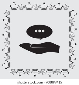 Speech bubble vector icon