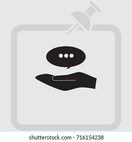 Speech bubble vector icon