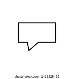 Speech Bubble Vector icon for Advertisement. Suitable for books, stores, shops. Editable stroke in minimalistic outline style. Symbol for design 
