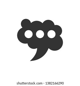 Speech bubble vector icon for apps and websites