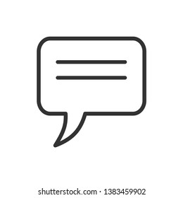 Speech bubble vector icon for apps and websites