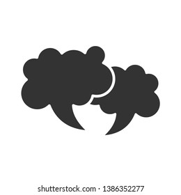 Speech bubble vector icon for apps and websites