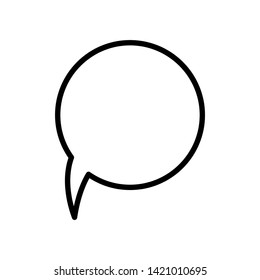 Speech bubble vector icon for apps and websites