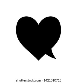Speech bubble vector icon for apps and websites