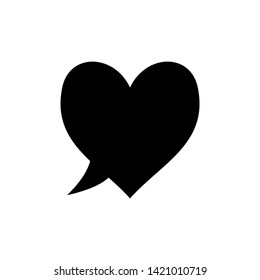 Speech bubble vector icon for apps and websites
