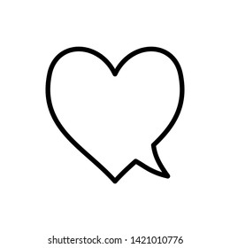 Speech bubble vector icon for apps and websites