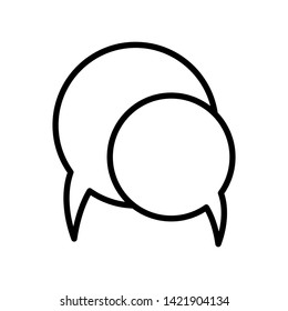 Speech bubble vector icon for apps and websites