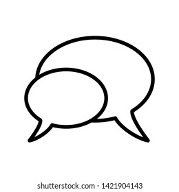 Speech bubble vector icon for apps and websites