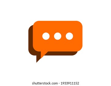 Speech bubble vector icon for apps and websites.  illustration logo template in trendy style.