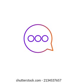 Speech bubble vector icon for apps and websites. illustration logo template in trendy style.