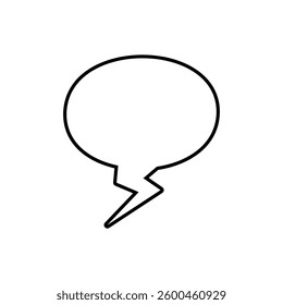 Speech bubble vector icon. Chat illustration sign. Message symbol. Text bubble logo.