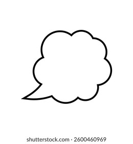 Speech bubble vector icon. Chat illustration sign. Message symbol. Text bubble logo.