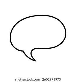 Speech bubble vector icon. Chat illustration sign. Message symbol. Text bubble logo.