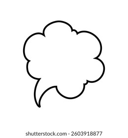 Speech bubble vector icon. Chat illustration sign. Message symbol. Text bubble logo.