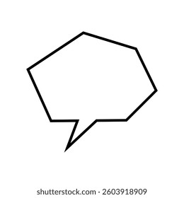 Speech bubble vector icon. Chat illustration sign. Message symbol. Text bubble logo.