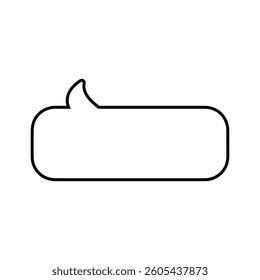 Speech bubble vector icon. Chat illustration sign. Message symbol. Text bubble logo.