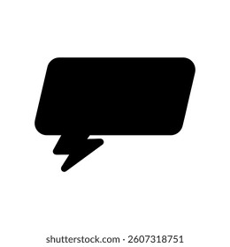 Speech bubble vector icon. Chat illustration sign. Message symbol. Text bubble logo.
