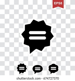 Speech Bubble Vector Icon Collection. Set of Thought Bubbles