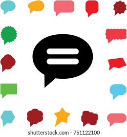 Speech Bubble Vector Icon Collection. Set of Thought Bubbles