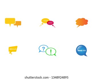 Speech bubble vector icon design