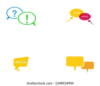 Speech bubble vector icon design