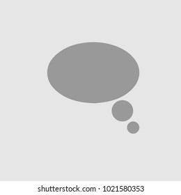 Speech Bubble Vector Icon Eps 10. Simple Isolated Pictogram.