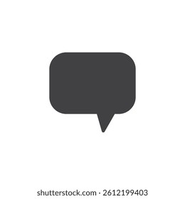 A speech bubble vector icon. filled flat sign for mobile concept and web design. Chat message glyph icon. Online conversation symbol, logo illustration. Vector graphics