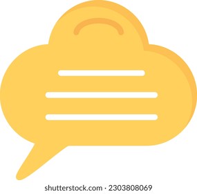 Speech Bubble Vector Icon Flat Style