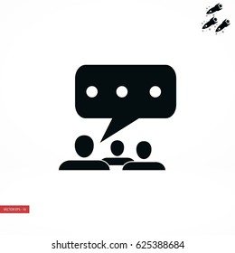speech bubble vector icon, flat design best vector icon